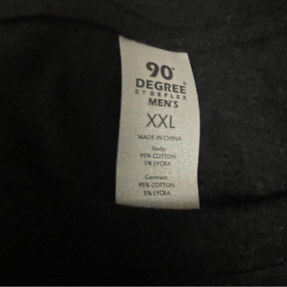 New 90 Degrees by Reflex Long Sleeve Heather Charcoal Shirt Size XX-Large - Picture 3 of 3